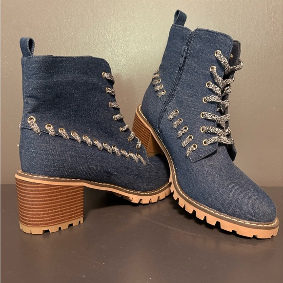 comfortview Shoes - Women’s COMFORT BRAND Stylish Denim Ankle Boots SZ-10